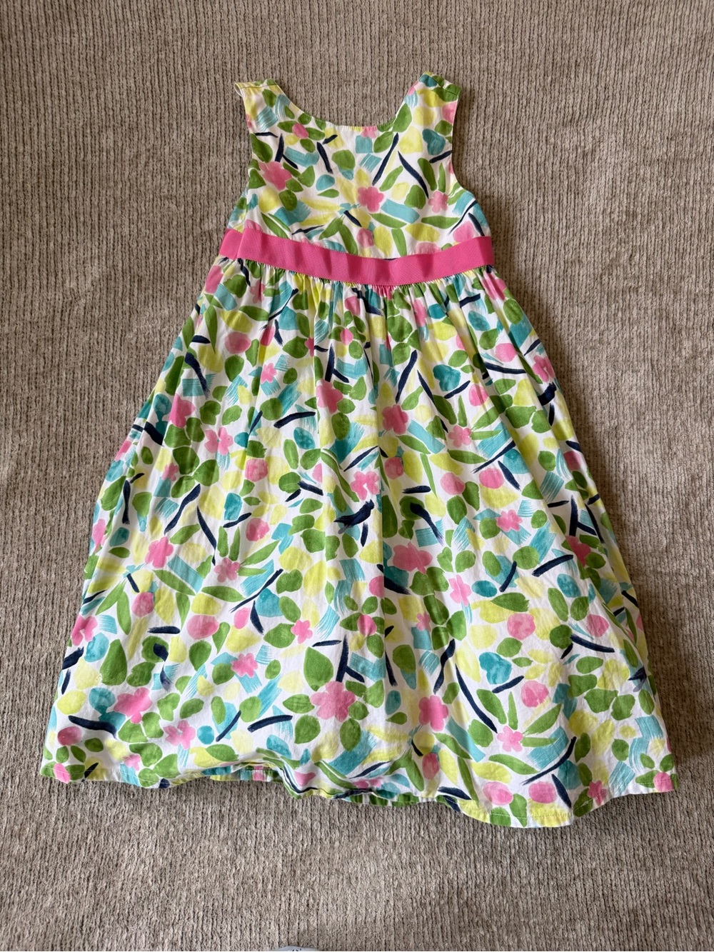 Gymboree Floral Print Bow Back Cotton Dress Girls Size 8